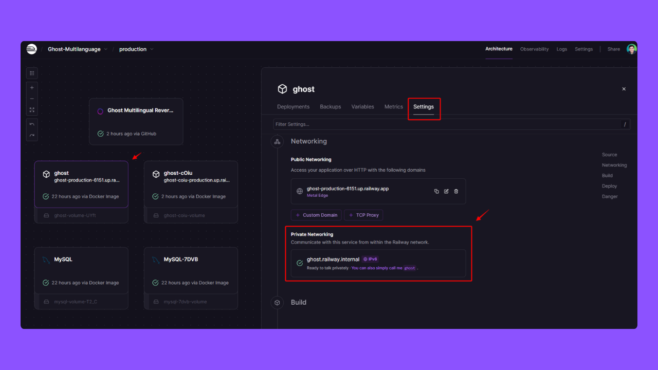 Find Your Internal Service URLs on Railway