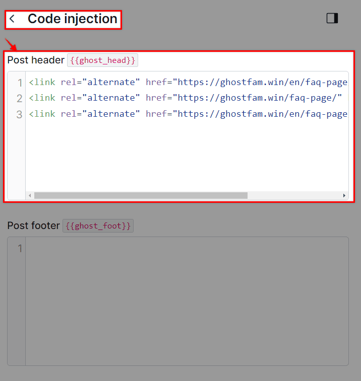 Paste in the Post header of 2 articles