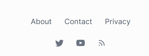 The footer will receive a Privacy page when you're done creating